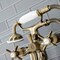 Kingston Brass KS248AB Deck Mount Clawfoot Tub Faucet with Hand Shower, Antique Brass KS248AB - alternate 2